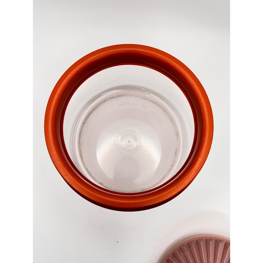 Vintage Tupperware Counterpart Canister Orange Lid Clear 1.5L 6.25 Cup 1330-7 - Picture 7 of 13